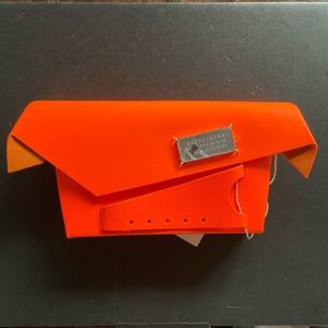 Maison Margiela Neon Orange Snatched Handbag asymmetrical collectors rare